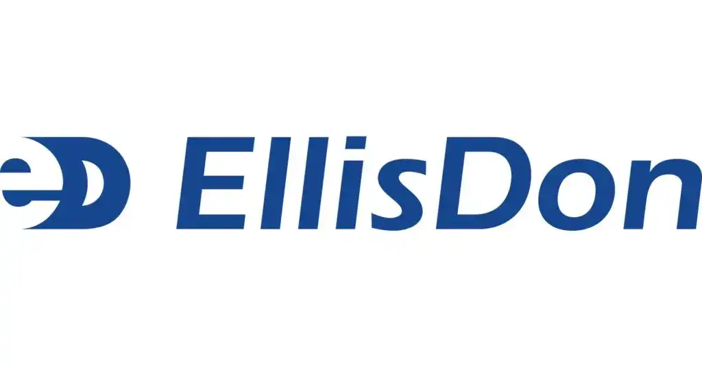 EllisDon blue logo on white background